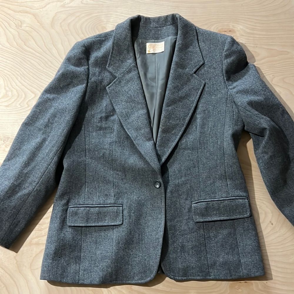 Vintage gray wool Pendleton blazer